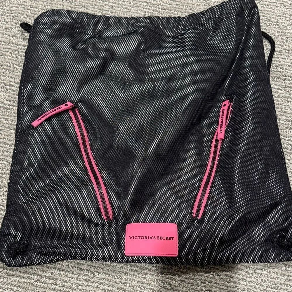 Victoria's Secret Black Bag with Pink Accents